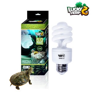 럭키허프 트로피칼 UVB 5.0 파충류 램프 26W (열대파충류/거북이용)