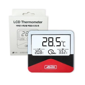 아마존 수족관용 접착식 슬림형 LCD 온도계 T-203